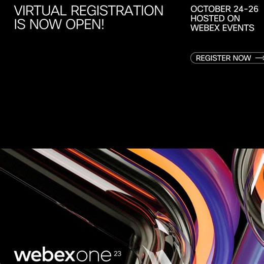 📢 Join us at #WebexOne on October 24-26. Get your virtual free pass now! 📍 Live from Anaheim, CA Discover the latest breakthroughs in AI, revolutionizing hybrid work & customer experience. Don't miss out on over 40 breakout sessions, 30 technical training courses, and insights from top brands. 🚀 Best part? Webex Events supports 30 languages for both live and on-demand sessions! 🌐📺 See you there! http://cs.co/6184uwqQK | Cisco