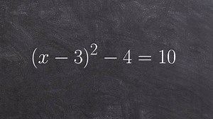Solving an equation by the square root method - Online math tutor
