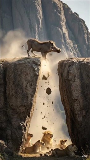 WartHog Shows Lions Who’s Boss #funnyanimals