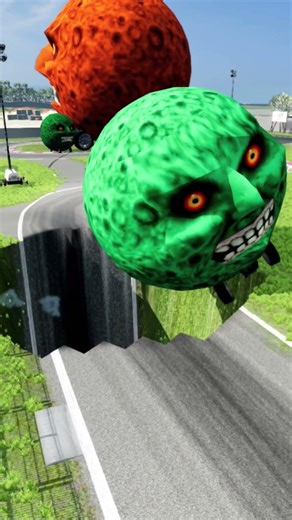 Big and Small Cars vs Unfinished Road Challenge | BeamNG.drive #shorts #beamngdrive