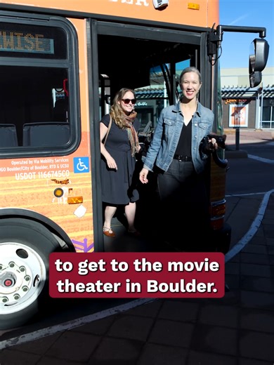 HOP to the movies with us! BCTC and Dena Boutwell, Deputy General Manager of Via Mobility Services, are here to tell you all the benefits of using the HOP bus route in Boulder. Boulder’s HOP shuttle buses run circles around the city. The colorful orange buses with bouncing bunny graphics take a circular route in Boulder. The HOP is truly the heart of Boulder’s transit network, connecting you to the city’s top retail, social, and educational centers. Local nonprofit Via Mobility Services operates