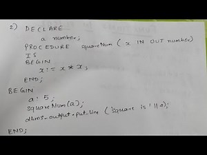 PROCEDURES IN PL/SQL WITH EXAMPLES || PL/SQL TUTORIAL