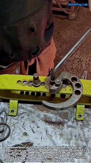 Manual Metal Bending Tool for Crafting Metal Scrolls #worker #process #bending #metalwork