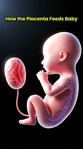 How the Placenta Nourishes the Baby👶#shorts #miracleinmotion #placenta #baby