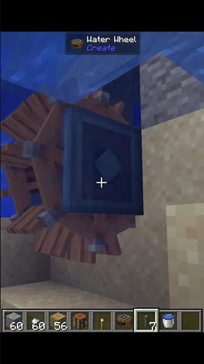How to Make a Water Wheel Generator - Minecraft Create Mod ⚙️