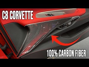 NEW C8 Corvette Carbon Fiber Door Panel Pillar Covers