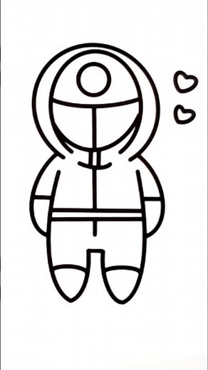 comment dessiner un garde de squid game