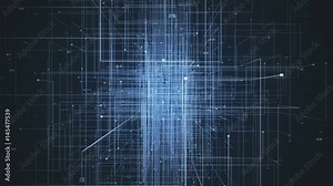 Abstract Network Background Abstract network background with visual effects. Animation of a network with random numbers, visual effects. Stock Video