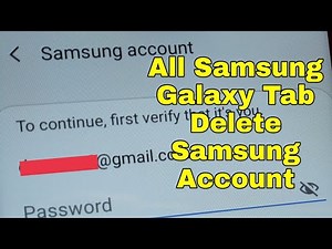 Remove Samsung Account without Password. All Samsung Tablet Models.
