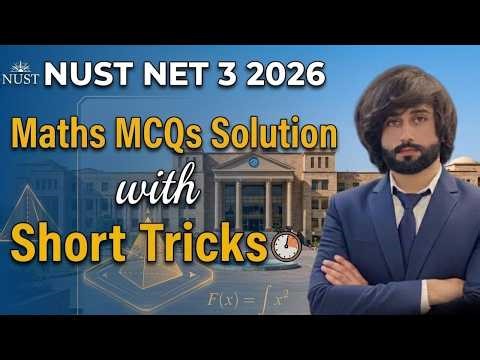 NUST NET 3 2026 Math MCQs Solution Part 02 I NUST NET Math Past Papers I NUST Math MCQs I NET Math