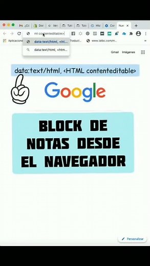 Block de notas desde chrome