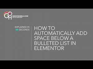 Automatically add space (margin) below bulleted lists in Elementor