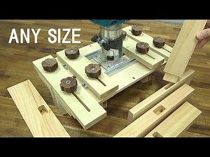 【DIY】トリマーで自由なサイズのホゾ穴が作れる治具の作り方 || Any size mortise hole processing || 木工 || Woodworking