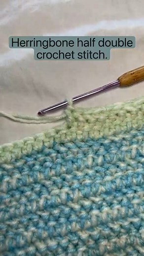 Herringbone half double crochet stitch. | Everything Crochet Web