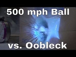 Shooting Oobleck With a 500 mph (800 kmh) Ping Pong Ball From a Vacuum Cannon