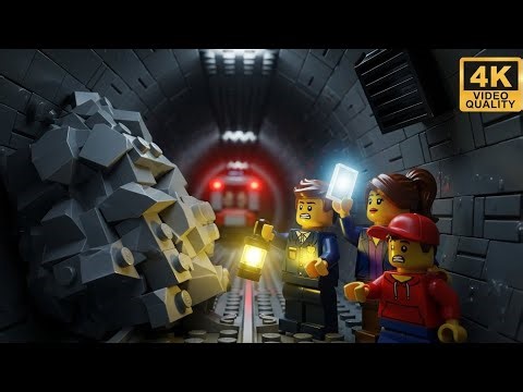 LEGO City Subway Train Stuck Underground in Dark 🚇🔦😨