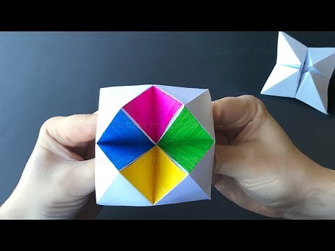 Origami: How to make a Fortune Teller out of Paper. Make a toy with paper.