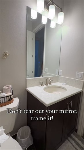 Have plain mirrors with clips that came with your house? No need to remove them, just have them framed! Choose from over 50 styles that can fix any size mirror. Visit framesformirrorstampa.com for more info! #mirrormate #tampa #bathroomupgrade #framesformirrors #bathroomrenovation #sarasota #odessa #bathroomremodel #floridahomes #wesleychapel | Frames For Mirrors