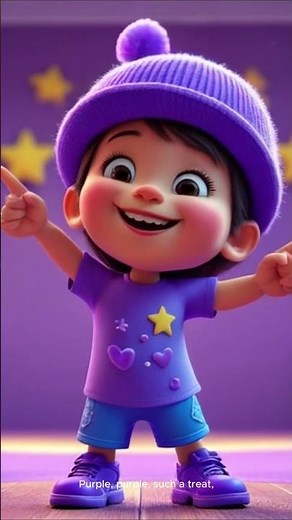 Learn Purple! 💜 Fun Color Song for Kids | Toddler Learning #learncolors #kids #purple