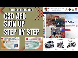 CSD AFD portal पर sign up कैसे करे | Step-by-Step Guide | CSD Canteen से Car/Bike कैसे purchase kre