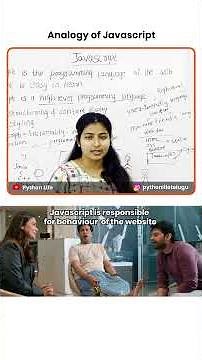analogy of JavaScript in Telugu