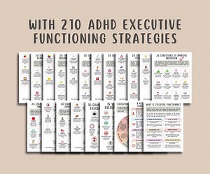210 ADHD Executive Functioning Skills Strategies Psychoeducation Worksheets, Executive Functioning Wheel, Mental Health Therapy Worksheets - Etsy