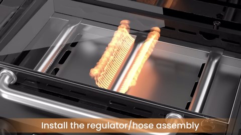 WARMOUNTS 3 Burner Propane Gas Grill, Portable Flat Top Grill with Lid, Wheels and Side Shelves, 24,600 BTU Output, Stainless Steel BBQ Grill Griddle Combo for Outdoor Cooking, Patio and Camping