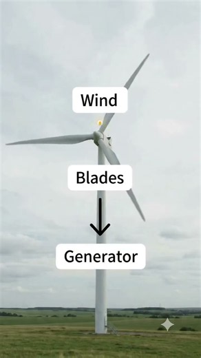 How Wind Turbine Generates Electricity 🌬️⚡ | Wind Energy Explained #Shorts