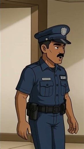 cartoon security guard horror story #cartoon #horror #like #youtube #youtubeshorts