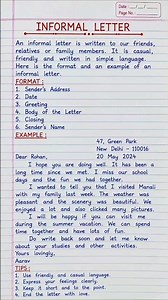 Informal Letter | Friendly Letter Writing