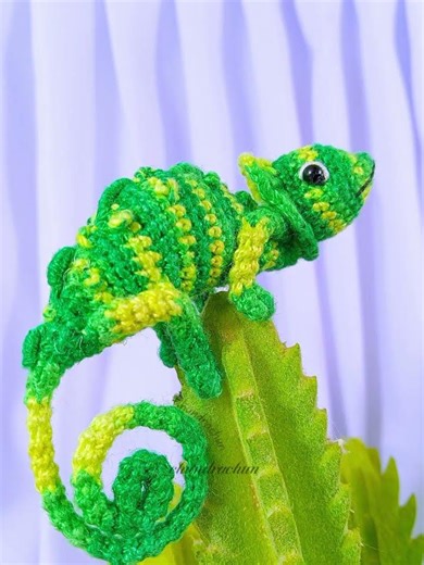 Crochet Chameleon #crochet #tutorial #chameleon