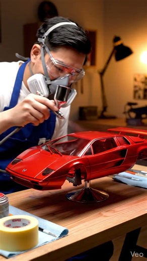 Tiny Lamborghini Countach Restoration – Full Rust to Red Transformation