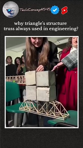 why triangle structure always used ! why use this #physics #engineering