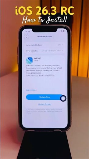 iOS 26.3 RC How to Install in iPhone #shorts #appleiphone