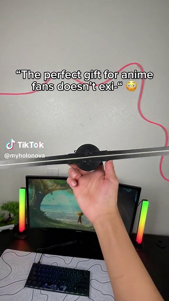 The best gift for fans of anime 😍 #fan #holographicfan #ledlights #hologram #3dhologramfan