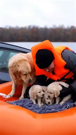 “Pulled a dog and her puppies out of a drowning car”