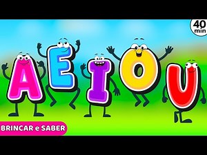 ABC, NÚMEROS e CORES - APRENDER AEIOU COM DESENHO EDUCATIVO INFANTIL