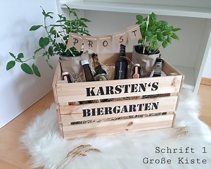 Biergarten / Kräutergarten mit Namen, personalisierte Aufkleber oder Holz Geschenkkiste DIY Vatertags Muttertagsgeschenk zum selbst Befüllen - Etsy.de