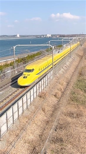 [東海道新幹線] ドクターイエロー(923形新幹線電気軌道総合試験車 T5編成)下りのぞみ検測〜新居跨線橋通過〜#ドクターイエロー #923形 #新幹線 #東海道新幹線 #JR東海 #鉄道 #浜名湖