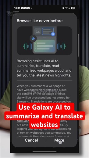 How to use Galaxy AI to summarize and translate websites on the Samsung Galaxy S25 Ultra