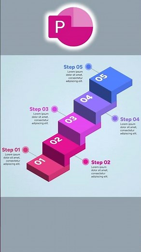 create cool ANIMATED 3D STEP INFOGRAPHICS. #tutorial #powerpointanimation #powerpoint