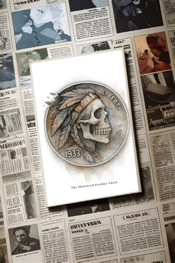 There’s something about this one that feels like it crawled out of a dream I half remember. The Shattered Feather Chief. A spirit caught between wind and bone, still holding its ground even as the world chips away. These are the coins that follow me, the ones that whisper when the house is quiet and the paint water settles. Grateful I get to make them, grateful people connect with them. Keep creating, friends. The world needs more of it. #darkart #skullart #hobonickel #watercolorart #artistsofti