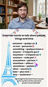 10K views · 130 reactions | My French course is in my Bio or in the comments - straight to the point methodology #learnfrench #fluentfrench #frenchlanguage #frenchcourse #frenchschool #frenchvocabulary | Learn French with Rafa | Facebook