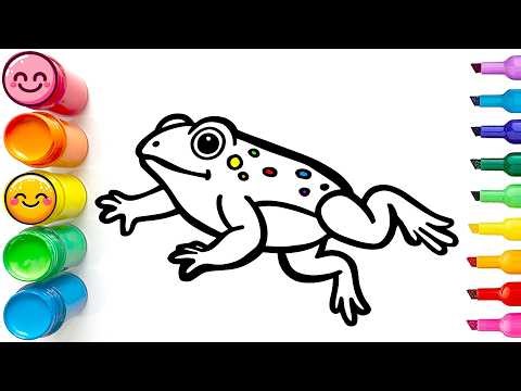 Drawing and Coloring a Cute Little Frog | Easy Step by Step Drawing Tutorial