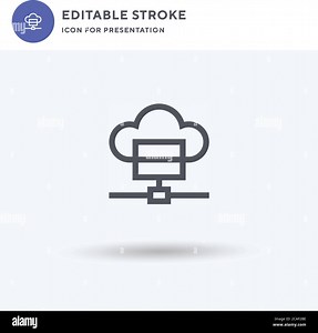 Cloud icon vector, filled flat sign, solid pictogram isolated on white, logo illustration. Cloud icon for presentation Stock Vector Image & Art - Alamy