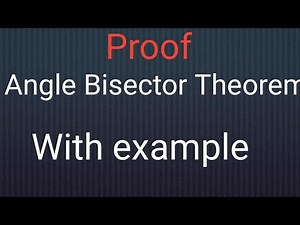 Proof : || Angle Bisector Theorem || With Example || Using Thale`s Theorem || Simple Way ||
