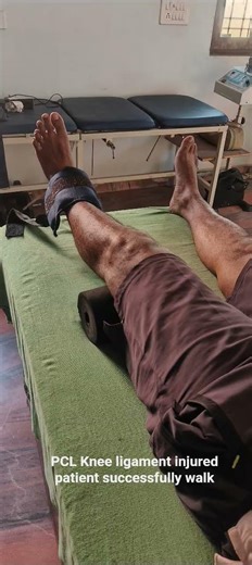 Case of Repair PCL Knee ligament...he is a successful walk and doing his daily activities....