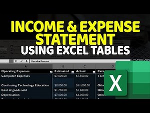 How to Create Income and Expense Statement in Excel - Step by Step