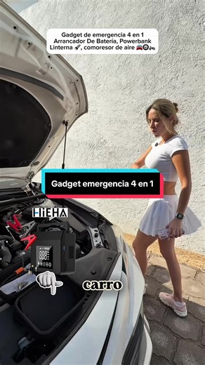 (Hieha) Arrancador de Auto Portátil Salvavidas 2026 para Emergencias y Viajes - Arrancador 4000A con Inflador de Llantas 150 PSI, Power Bank 15000 mAh y Luz LED de Emergencia. Gadget de emergencia 4 en 1 Arrancador De Batería (auto, camioneta, moto, etc) Powerbank, carga cualquier equipo electrónico por USB linterna, comoresor de aire, infla llantas 🛞🏍️🛥️ #gadgets #accesoriosparaautos ##powerbank #linterna #compresor