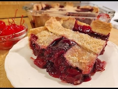 Cherry Cobbler with Pie Crust and Frozen Cherries 🍒🥧👨‍🍳 Old Fashioned with Top and Bottom Crust